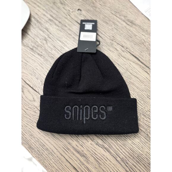 Snipes Classic Black Logo Cuffed Knitted Beanie (NWT) - Picture 2 of 7